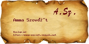 Amma Szovát névjegykártya
